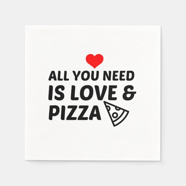 PIZZA AND LOVE NAPKINS (Front)