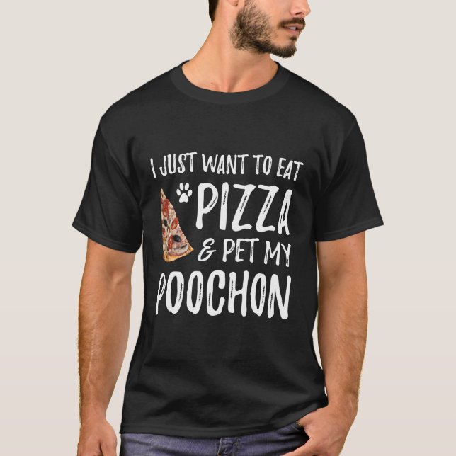 Pizza And Poochon Hoodie For Funny Dog Mom Gift Id T-Shirt (Front)