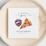 Pizza and Wine A Perfect Pair Rehearsal Dinner Napkins