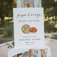 Pizza and Wings Before the Rings Rehearsal Dinner