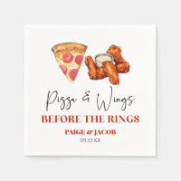 Pizza and Wings Before The Wings Rehearsal Dinner
