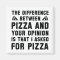 Pizza And Your Opinion