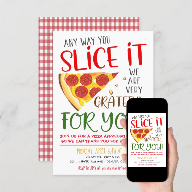 Pizza Appreciation Invitation | Zazzle