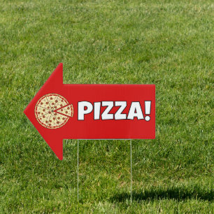 Pizza! Arrow Sign