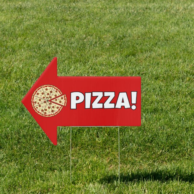 Pizza! Arrow Sign (Insitu)