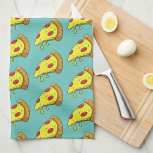 Pizza art kitchen towel