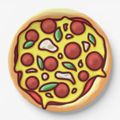 Pizza Art Paper Plates