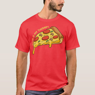 Pizza as Therapy Ironic Pizza Chef Italian Food T-Shirt
