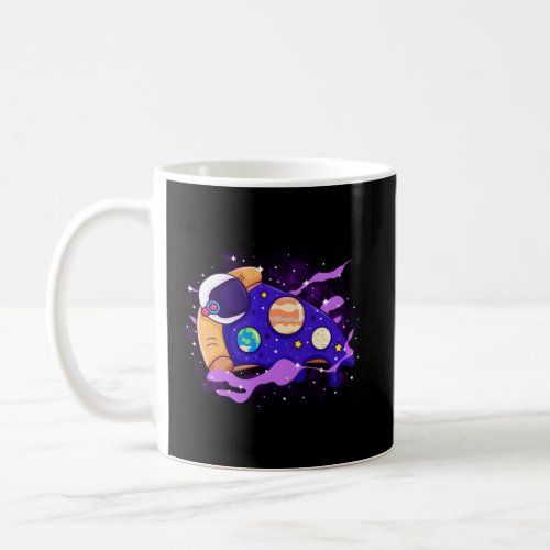 Pizza Astronaut Helmet Galaxy Planets Galactic Del Coffee Mug