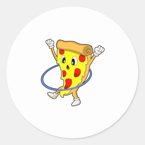 Pizza at Fitness with Fitness tiresPNG Classic Round Sticker