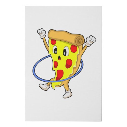 Pizza at Fitness with Fitness tiresPNG Faux Canvas Print