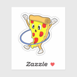 Pizza at Fitness with Fitness tires.PNG Sticker
