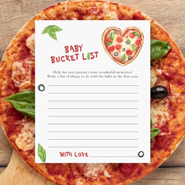Pizza baby shower - Baby bucket list (Creator Uploaded)