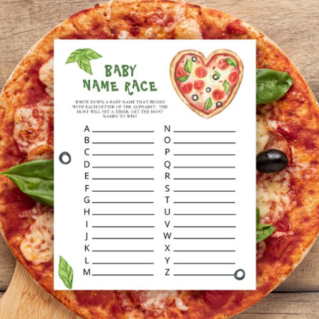 Pizza baby shower - Baby name race game (Creator Uploaded)