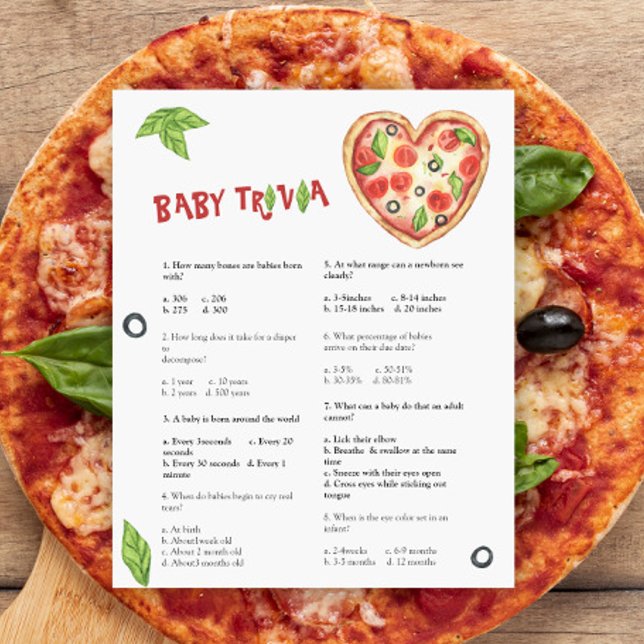 Pizza baby shower Baby Trivia | Baby Shower Game (Creator Uploaded)