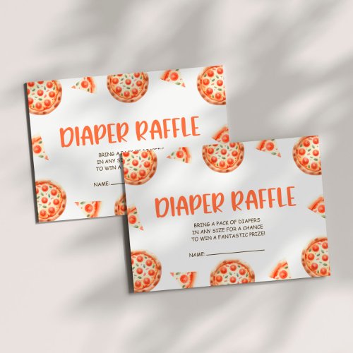 Pizza Baby Shower Diaper Raffle  Enclosure Card