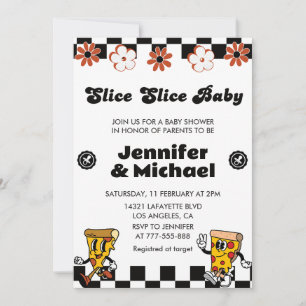 Pizza Baby Shower Invitations Slice Slice Baby