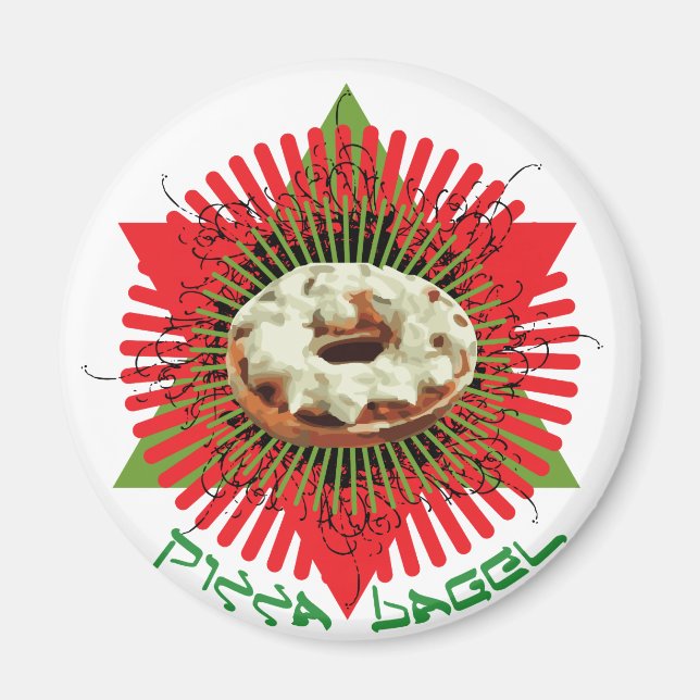 Pizza Bagel : Jewish Italian Magnet (Front)
