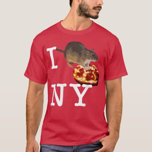 Pizza Bagel Rat I Love New York Ny Funny 14342978 T_Shirt