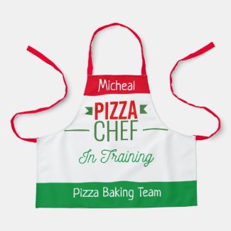 Pizza baking team- kids apron