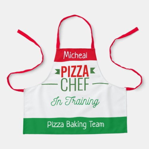 Pizza baking team_ kids apron