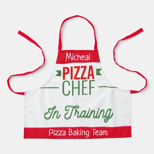 Pizza baking team_ kids apron