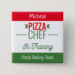 Pizza baking team- personalized button