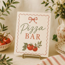 Pizza Bar Italian Market Baby Shower Sign