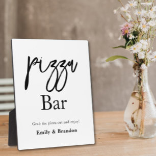 Pizza bar wedding sign Tabletop Plaque