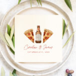 Pizza & Beer Casual Couples Wedding Bridal Shower Napkins<br><div class="desc">Pizza & Beer Casual Couples Wedding Bridal Shower napkins. Perfect for a casual couples wedding shower where everyone can join in the fun!</div>