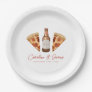 Pizza & Beer Casual Couples Wedding Bridal Shower Paper Plates