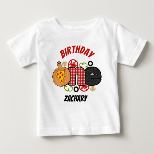 Pizza Birthday Boy ONE shirt