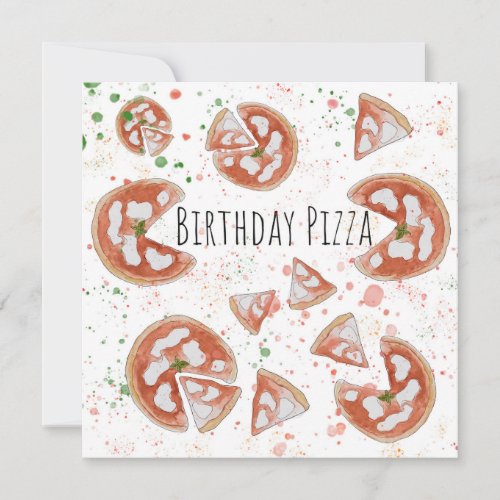 Pizza birthday card