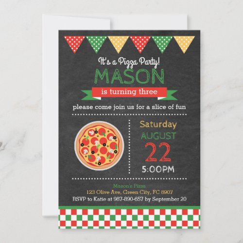 Pizza Birthday Invitation