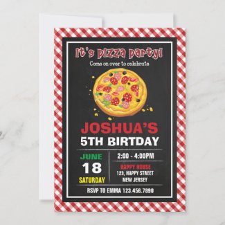 Pizza Birthday Invitation
