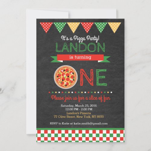 Pizza Birthday Invitation