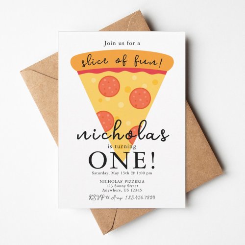 Pizza Birthday Invitation 