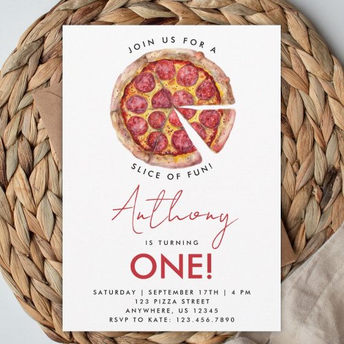 Pizza Birthday Invitation