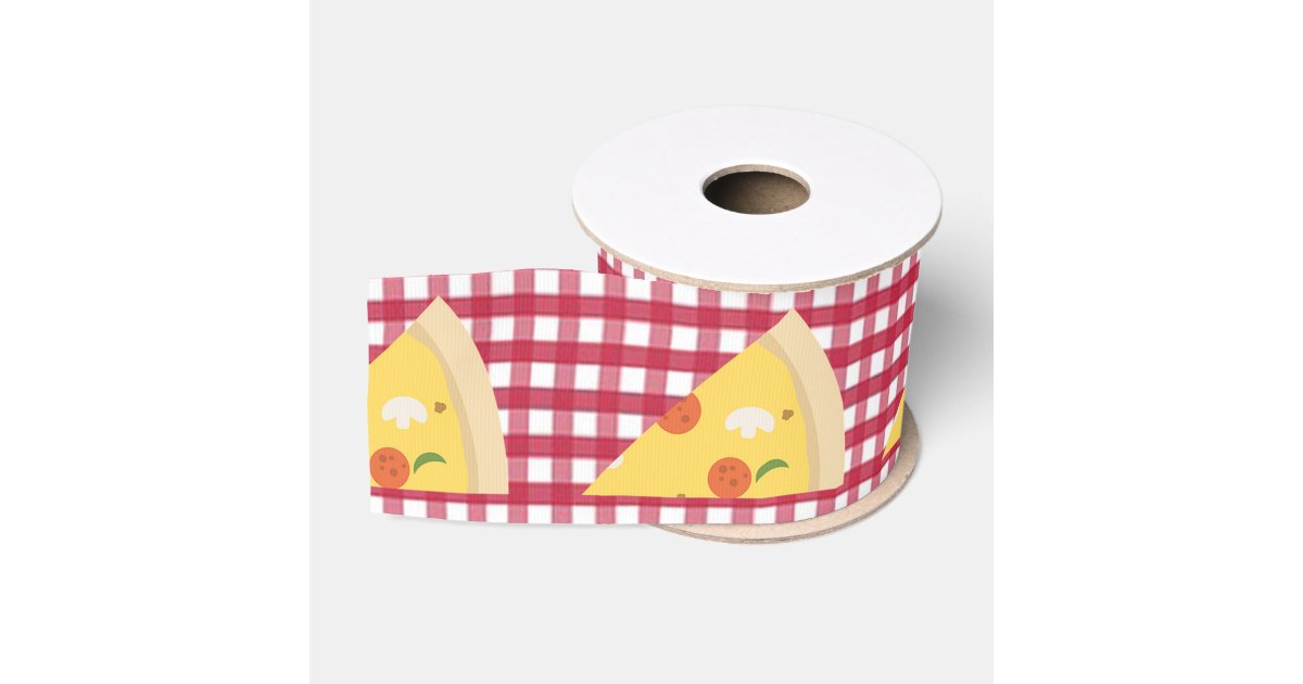 Pizza Birthday Party Grosgrain Ribbon | Zazzle