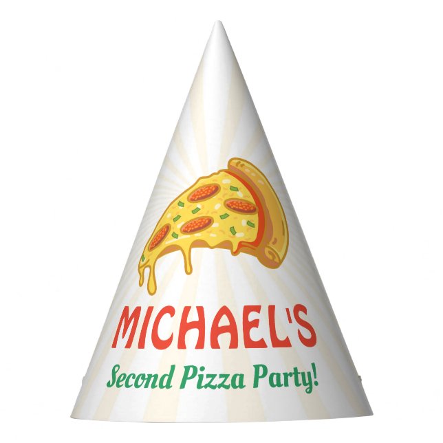 Pizza Birthday Party Hat (Front)