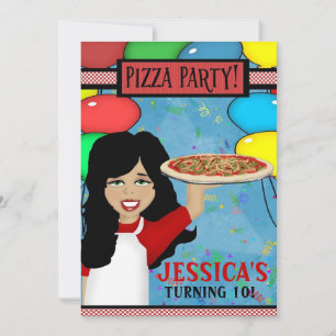 Pizza Birthday Party Invitation