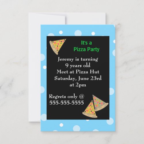 Pizza Birthday Party Invitation