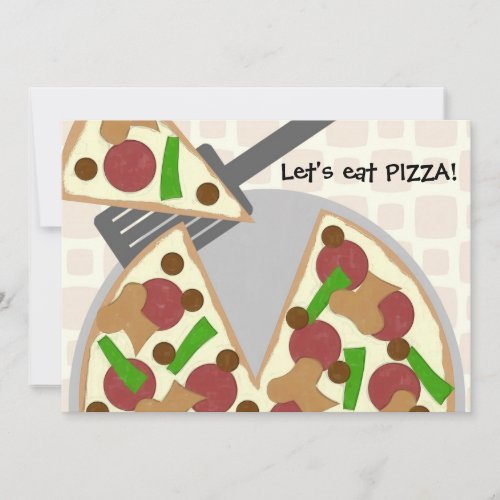 Pizza Birthday Party Invitation