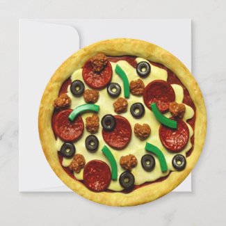 Pizza Birthday Party Invitation