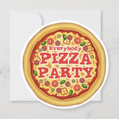 Pizza Birthday Party Invitations