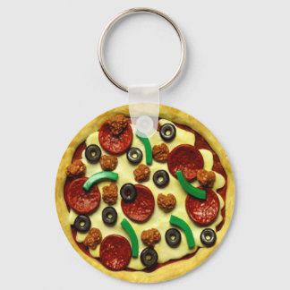 Pizza Birthday Party Keychain