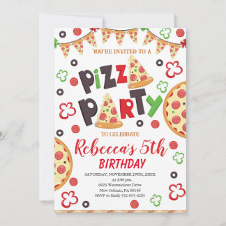 Pizza Birthday Party, Slice of Fun Birthday Invitation