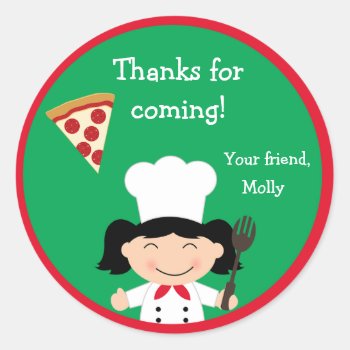 Pizza Birthday Party Sticker by eventfulcards at Zazzle