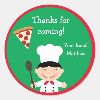 Pizza Birthday Party Sticker by eventfulcards at Zazzle