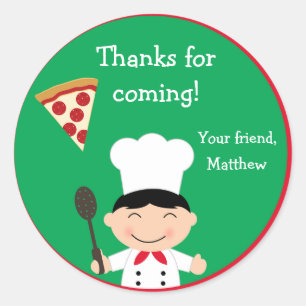 Pizza Birthday Party Sticker